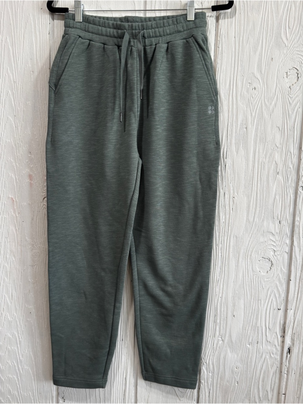 Sweaty Betty women’s Heathered Slate Green Joggers
